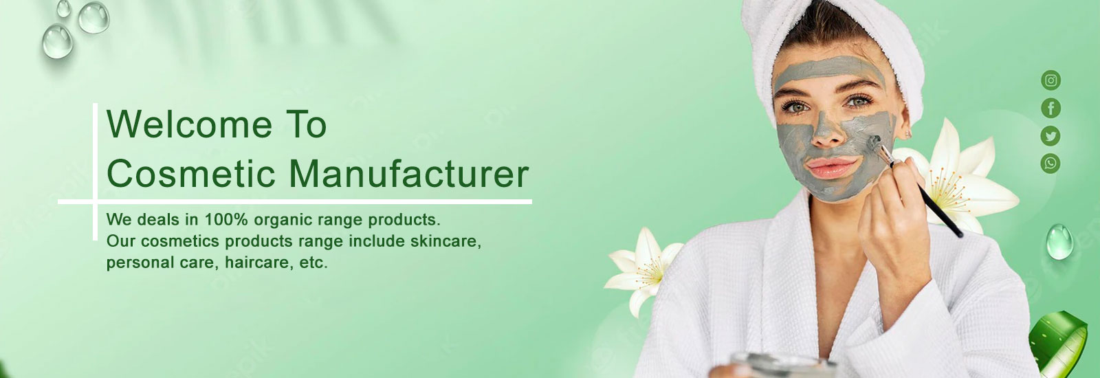 Cosmetic manufacturer banner